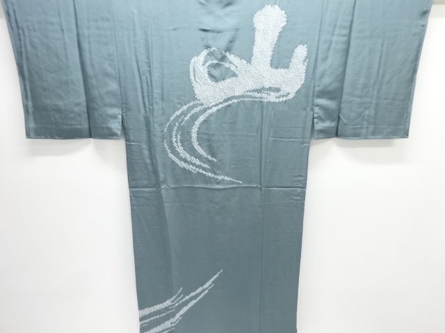 JAPANESE KIMONO / UNUSED MENS JUBAN / SILK / SHIBORI / CHARACTER
